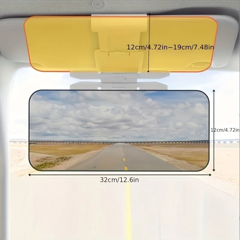 HD Car Sun Visor – Anti-Glare Day & Night Driving Visor | UV & Fog Protection for Clear, Safe Driving