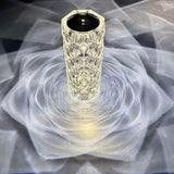 3D Crystal Rose Table Lamp – LED Diamond Night Light with Touch Control for Desktop & Bedside Decor