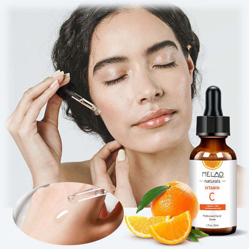 Melao Hyaluronic Acid & Vitamin C Serum – Korean Anti-Aging Whitening Face Care with Peptides Moisturizer