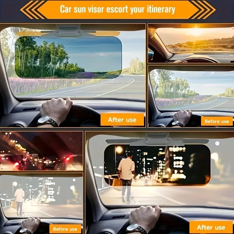 HD Car Sun Visor – Anti-Glare Day & Night Driving Visor | UV & Fog Protection for Clear, Safe Driving