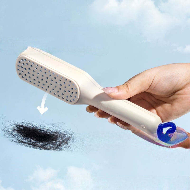 Self Cleaning Hair Brush, One-click Cleaning Telescopic Hair Comb (random Color)
