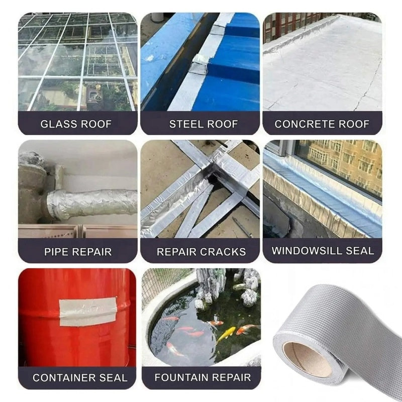 Super Sticky Waterproof Aluminum Foil Butyl Tape – Leak Proof Roof & Pipe Repair