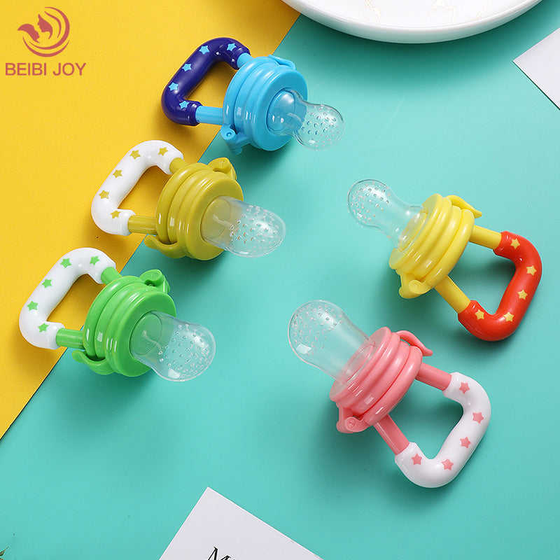 by Fruit Feeder Pacifier – Safe Silicone Teething Toy & Fresh Food Nibbler (Random Color)