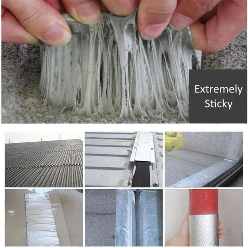 Super Sticky Waterproof Aluminum Foil Butyl Tape – Leak Proof Roof & Pipe Repair